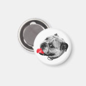 Magnetisches rotes Lächeln Magnet (Vorderseite/Rückseite)