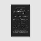 MAGNETISCHES SCHWARZ-WEISSES Hochzeitsamt Rett Magnetkarte (Vorderseite)