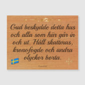 Magnetiskt kort — Gud beskydde Magnetkarte (Vorderseite)