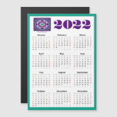Magnetkalender 2022 mit Kente Kaleidoskop Magnetkarte (Vorne/Hinten)