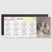 Magnetkalender 2024 - Kundenspezifisches Foto Magnetkarte (Vorne/Hinten)