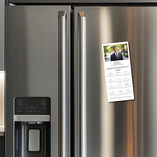 Magnetkalender 2025 für Unternehmen — Vertikal wei Magnetkarte