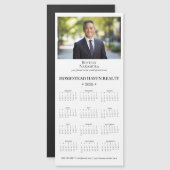 Magnetkalender 2025 für Unternehmen — Vertikal wei Magnetkarte (Vorne/Hinten)