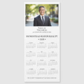 Magnetkalender 2025 für Unternehmen — Vertikal wei Magnetkarte (Vorderseite)