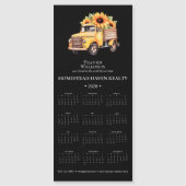 Magnetkalender 2025 - Sonnenblumenwagen Magnetkarte (Vorderseite)