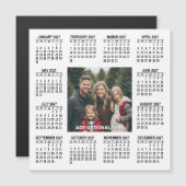 Magnetkalender 2026 mit Foto Magnetkarte (Vorne/Hinten)