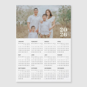 Magnetkalender für 2026 benutzerdefiniertes Foto Magnetkarte