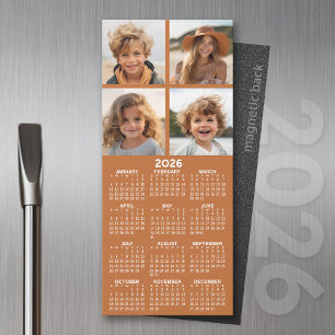 Magnetkalender mit Fotomaterial - Terra Cotta Magnetkarte