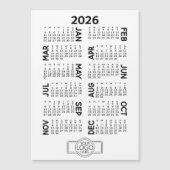 Magnetkalender mit Magnetkarte für Firmenlogos (Vorderseite)