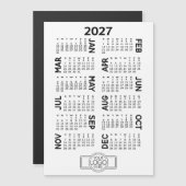 Magnetkalender mit Magnetkarte für Firmenlogos (Vorne/Hinten)