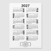 Magnetkalender mit Magnetkarte für Firmenlogos (Vorderseite)