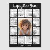 Magnetkalender Vertikales Foto - HNY schwarz Magnetkarte (Vorderseite)