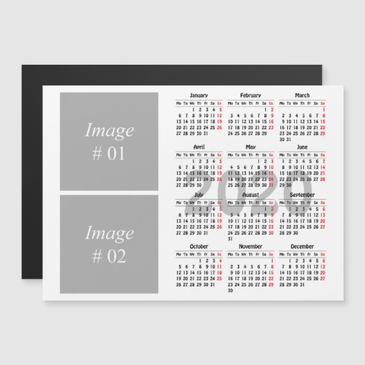 Magnetkarte 2020 (Vorne/Hinten)