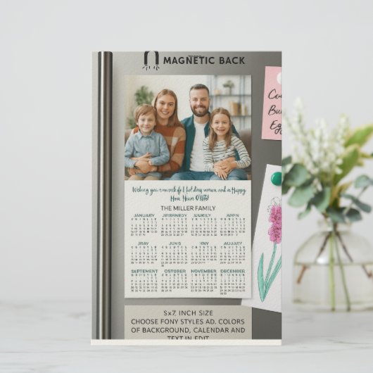 Magnetkarte Briefpapier (Stehend Vorderseite)