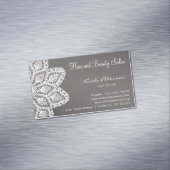 Magnetkarte der weißen Spitzes - Haar und Magnetische Visitenkarte (Beispiel)