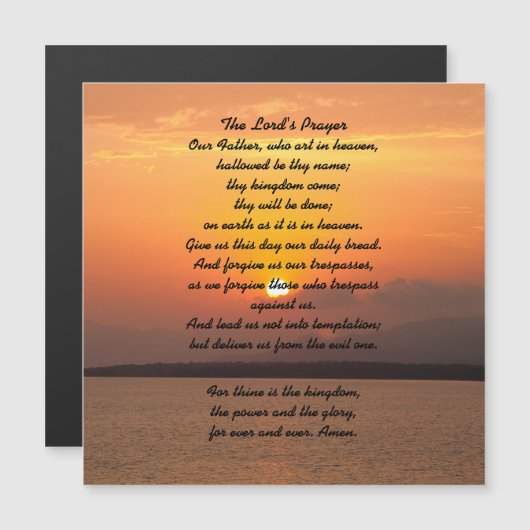 Magnetkarte des Herrn im Gebet (Vorne/Hinten)