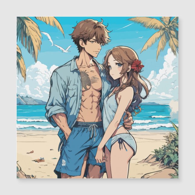 Magnetkarte für Anime und Mädchen (Vorderseite)