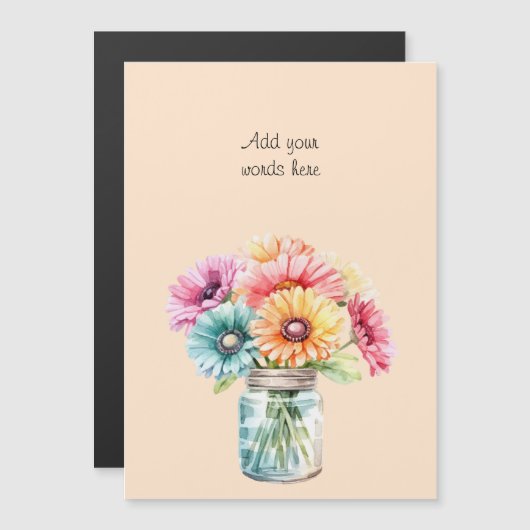 Magnetkarte für den Blumenzauber Magneteinladung (Vorne/Hinten)