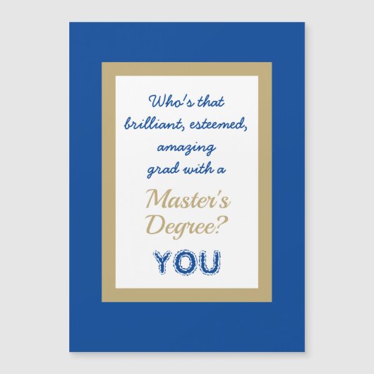 Magnetkarte für den niedlichen Master (Vorderseite)