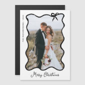 Magnetkarte für den Weihnachtsbogen Schwarz-Weiß-F (Vorne/Hinten)