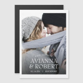 Magnetkarte für Minimalistisches weißes Foto (Vorne/Hinten)