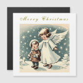 Magnetkarte für Weihnachtsgel und Kind (Vorne/Hinten)