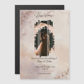 Magnetkarte, Größe: 5" x 7", Umschläge: weiß Magneteinladung (Vorne/Hinten)