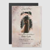 Magnetkarte, Größe: 5" x 7", Umschläge: weiß Magneteinladung (Vorne/Hinten)