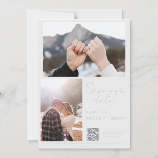 Magnetkarte, Größe: 5" x 7", Umschläge: weiß Magneteinladung (Vorderseite)