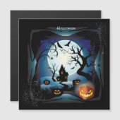 Magnetkarte Halloween-Party "Leckerei oder Trick" (Vorne/Hinten)