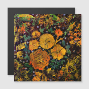 Magnetkarte mit Blumenzaun