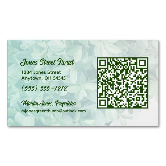 Magnetkarte mit QR-Code für benutzerdefinierte Mut Magnetische Visitenkarte (Vorderseite)