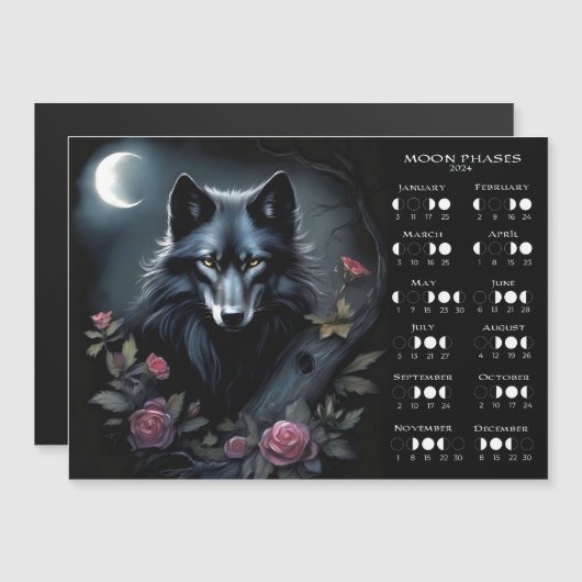 Magnetkarte Moon Wolf (Vorne/Hinten)