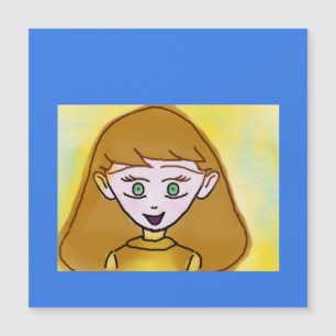 Magnetkarte von Bingo Anime auf blau