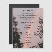 Magnetkarte zum Geburtstag mehrerer Geburtstage (Vorne/Hinten)