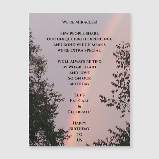 Magnetkarte zum Geburtstag mehrerer Geburtstage (Vorderseite)