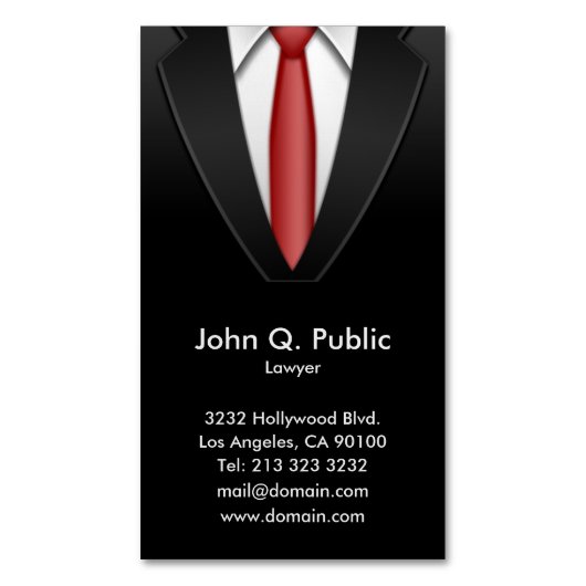 Magnetkarten für Black Anzug Magnetische Visitenkarte (Vorderseite Vertikal)