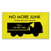 Magnetkarten für die Abholung von Abfällen und Abf Magnetische Visitenkarte (Vorderseite)