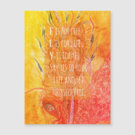 Magnetkarten-Whimsical-Girl-Fliege Magnetkarte