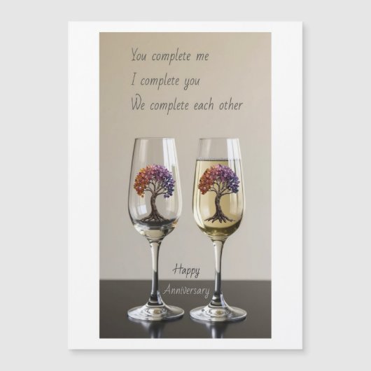 Magnetkarten zum Hochzeitstag Magnetkarte (Vorderseite)