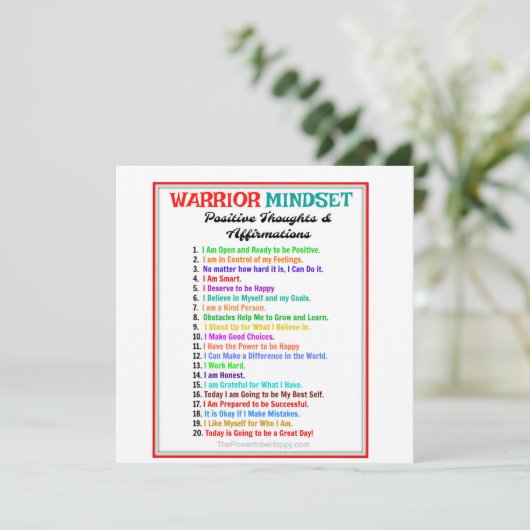 Magnetkartennachweise für Warrior Mindset (Stehend Vorderseite)