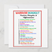 Magnetkartennachweise für Warrior Mindset (Vorderseite)