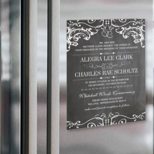 Magnetkarton Vintage Typografie Magneteinladung