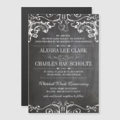 Magnetkarton Vintage Typografie Magneteinladung (Vorne/Hinten)