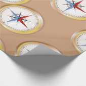 Magnetkompassmuster Geschenkpapier (Ecke)