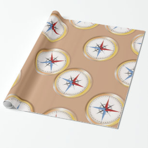 Magnetkompassmuster Geschenkpapier