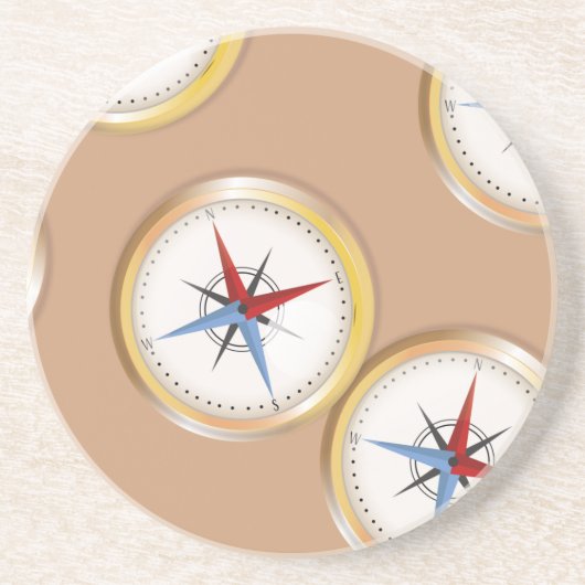 Magnetkompassmuster Getränkeuntersetzer (Vorne)