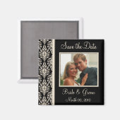 Magnetköpfe aus Elfenbein und Schwarz Save the Dat Magnet (Vorderseite/Rückseite)