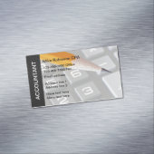 Magnetköpfe mit modernen Visitenkarten für Buchhal Magnetische Visitenkarte (Beispiel)