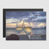 Magnetköpfe von Sunset On Beach Magneteinladung (Vorne/Hinten)